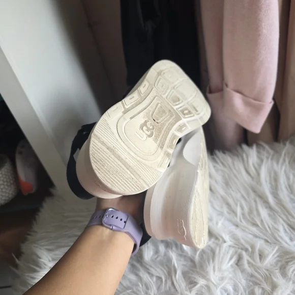 Ugg Black Strappy Sandals Size 12 - Picture 4 of 5